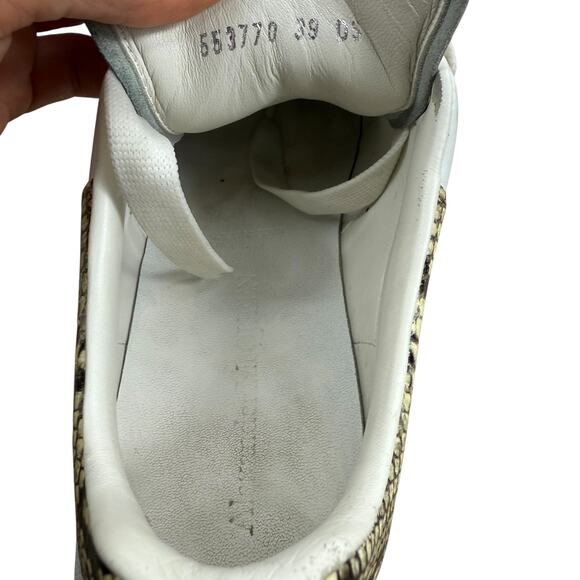 Alexander Mcqueen Larry Oversized Python Sneakers Leather White Size 39 - Picture 9 of 10